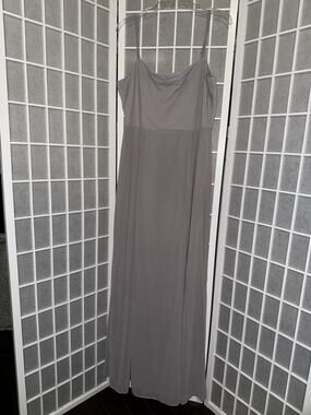 Show Me Your MuMu Weddings Lauren Sleeveless Long Maxi Dress Gray Tie Back XXL